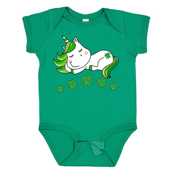 Inktastic St Patricks Day Irish Unicorn Girls Baby Bodysuit