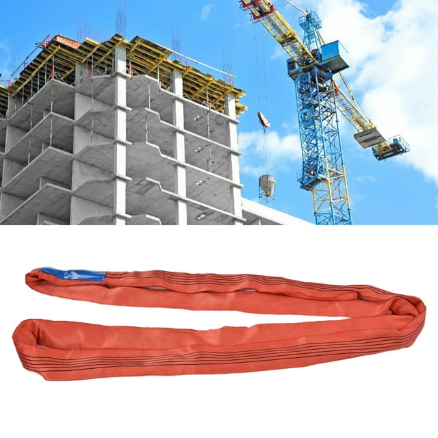Lift Slings, Wear Flexible Round Lifting Sling Rigging Accessories 5T Load for Port Transportation for Mechanical Hoisting 2 Meters,3 Meters,4 Meters,5 Meters,6 Meters