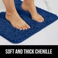 thumbnail image 3 of Bath Rug 36x24, Thick Soft Absorbent Chenille, Rubber Backing Quick Dry Microfiber Mats, Machine Washable Rugs for Shower Floor, Bathroom Runner Bathmat Accessories Decor, Royal Blue, 3 of 6