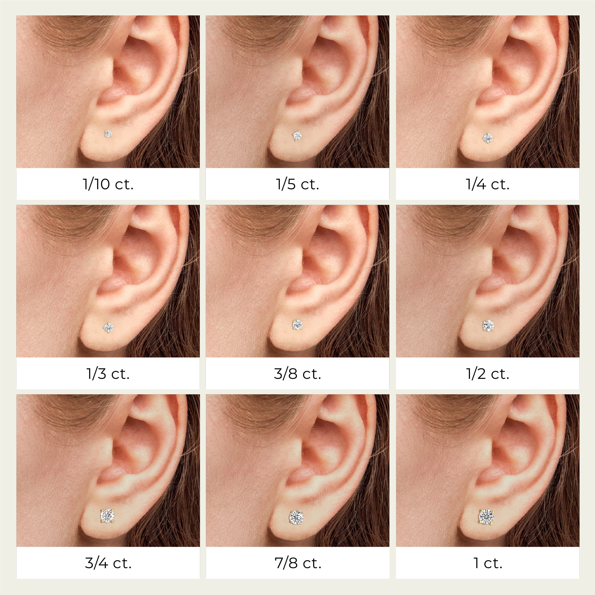 Gilded 3/8 Carat Total Weight Lab-Grown Diamond 14KT Gold Plated Silver Stud Earrings for Women| Hypoallergenic Fine Jewelry | 4-Prong Basket, Push Back Nut | SI1 Clarity, F Color, Round Cut