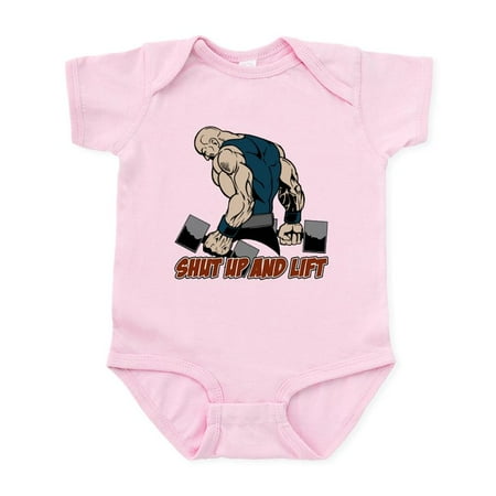 

CafePress - Shut Up And Lift Weightlifter Infant Bodysuit - Baby Light Bodysuit Size Newborn - 24 Months