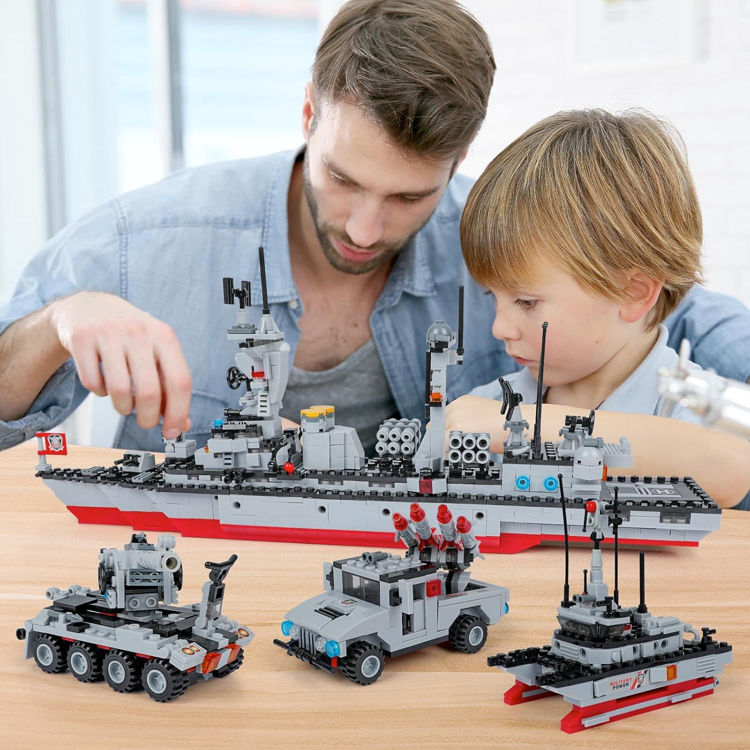 EP EXERCISE N PLAY Aircraft Carrier Building Toys Set Military 1296-Piece STEM Toy