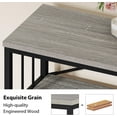 thumbnail image 4 of HSH Long Bookshelf, Large Wood Wide Grey Horizontal Book Shelf Under Window, Modern Open Etagere Bookcase for Bedroom Living Room,  Wooden Metal Display Bookshelves for Home Office, 63 Inch, 4 of 18