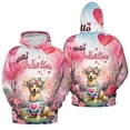 thumbnail image 3 of Hello Valentine’s Day Golden Retriever Flower Crown Romantic Pink Floral All Over Print 3D Hoodie Unisex Merch Hoodies Goldens Dog Lover Gifts Idea - 00031, 3 of 6