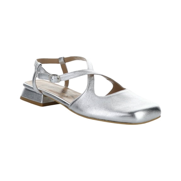 FLY London Cefi Metallic Leather Shoe, 38, Silver