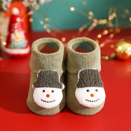 

AURIGATE Clearance! Baby and Toddler Socks Toddler Boys Girls Christmas Socks Breathable Kids Non-slip Thicken Indoor Toddler Shoes