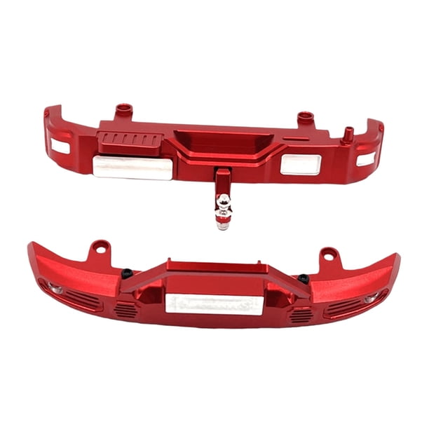 Parachoques delantero y trasero de metal para coche RC a escala 1/12, piezas de repuesto para escalada Rojo
