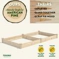 thumbnail image 2 of Greenes Fence Original 48" x 96" x 7" Beige Pine and Wood Raised Garden Kit, 2 of 8