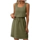 thumbnail image 1 of Sexy Vestido Casual para las Mujeres, Moda Casual Cuello Redondo sin Mangas de Cordón de Color Sólido para el Verano Y la Fiesta, 1 of 9