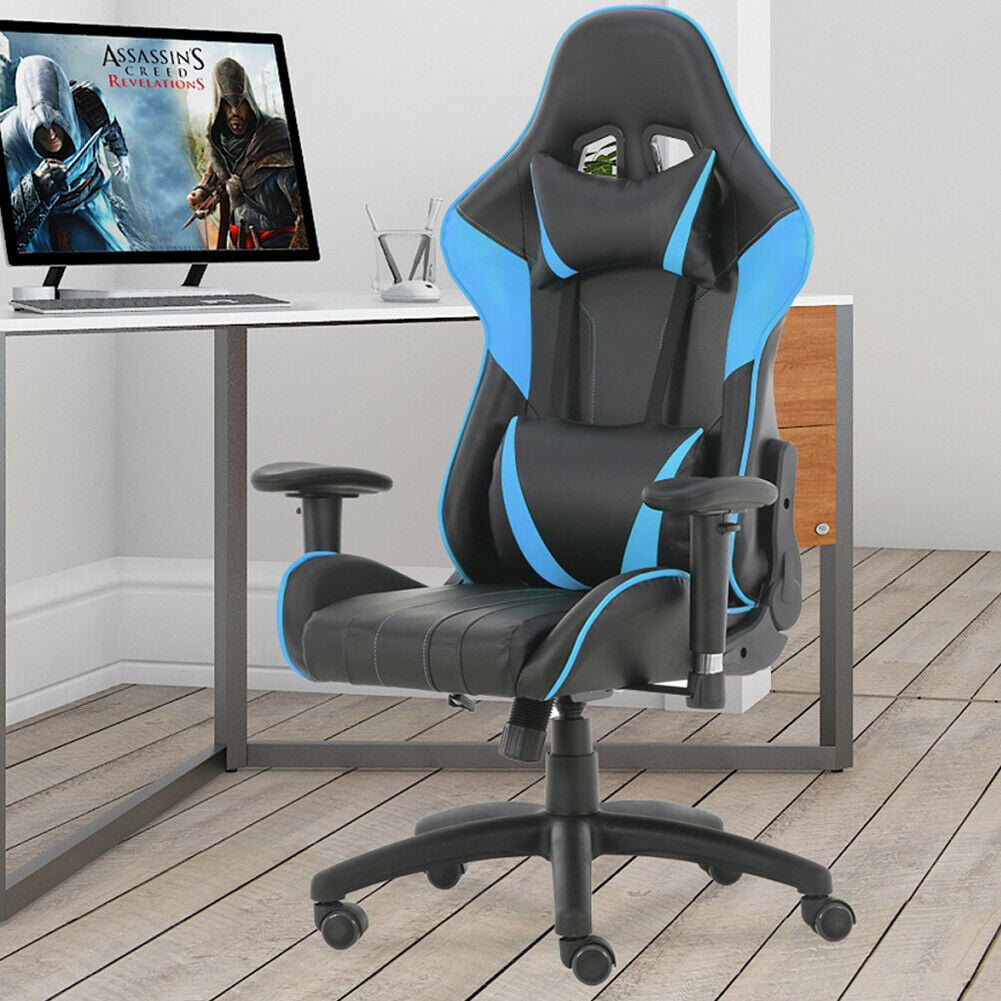 Details about   Racing Gaming Chair Ergonomic Leather Swivel Office Computer Desk Seat Massage