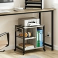 thumbnail image 4 of MIUUKA Support d'Imprimante Mobile avec Prises de Courant et Ports USB – Chariot Roulant à 3/4 Niveaux avec Tablette de Rangement, Roues Verrouillables, Table d'Imprimante de Bureau pour Bureau à Domicile, Petits Espaces et Imprimante 3D, Gris, 4 of 8