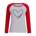 thumbnail image 3 of Puntoco Mujeres Día de San Valentín Casual Manga larga O Cuello en forma de corazón top Puntoco Puntoco-1627, 3 of 4