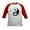 Red/White, variant on - Wolf Therian Ying Yang Kids Baseball Jersey - Kids Cotton Baseball Jersey, 3/4 Sleeve Shirt