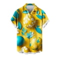 thumbnail image 3 of VBTAPA Mens Spring Shirts Happy Easter Day Rabbit Eggs Print Button Down Shirt Short Sleeve Hawaiian Beach Party Tops Limited Time Sales Multicolor XXXXXL, 3 of 6
