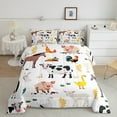 thumbnail image 2 of jejeloiu Rustic Farmhouse Animal Full Size Comforter Sets,Pig Cow Rabbit Bedding Comforter Set,Cartoon Farm Nursery Bedding Sets For Child,Breathable Home Decor,3-Piece, 2 of 8