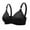 Black, variant on Yyeselk Push Up Bra for Women Front Closure Plus Size Sports Bra No Underwire Comfort Full Coverage Bra Breathable Wireless Daily Bra Khaki XXXL