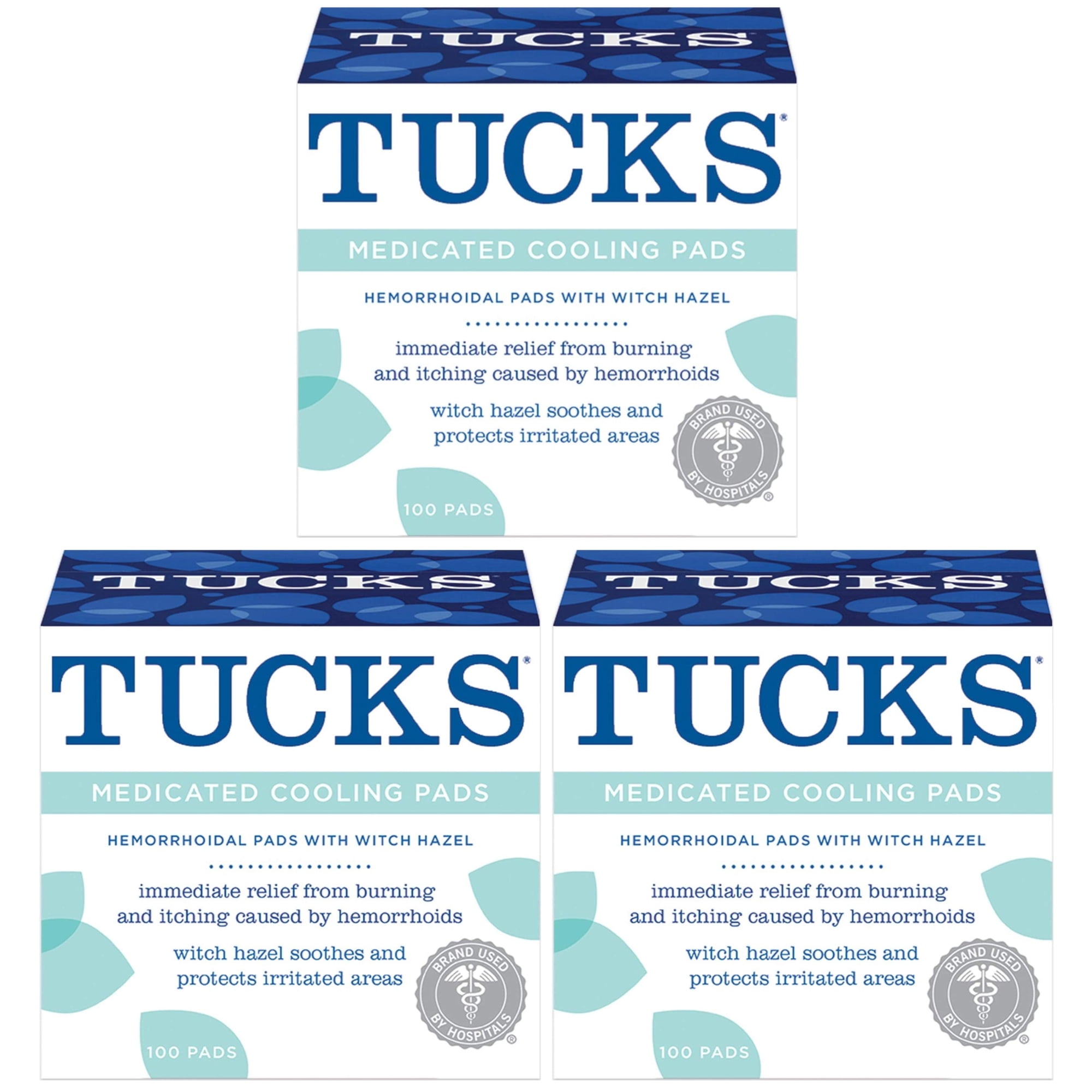 Tucks Medicated Cooling Hemorrhoid Pads, 100 Ct, 3-Pack