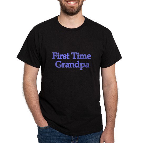 CafePress - First Time Grandpa 2 T Shirt - Men's Classic Cotton T-Shirts