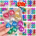thumbnail image 2 of Juego de 12 a 120 minibolas navideñas para colgar en el árbol de Navidad, bolas de colores, adornos para fiestas de Año Nuevo, decoración del hogar, 2 of 5