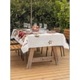 thumbnail image 2 of Outdoor Tablecloth with Umbrella Hole and Zipper, Christmas Rectangle Table Cloth 54x80 Inch Waterproof Tablecloth, Winter Deer Ice Cream Cookies Star Pine Needle Picnic Table Cover for Patio Camping, 2 of 7