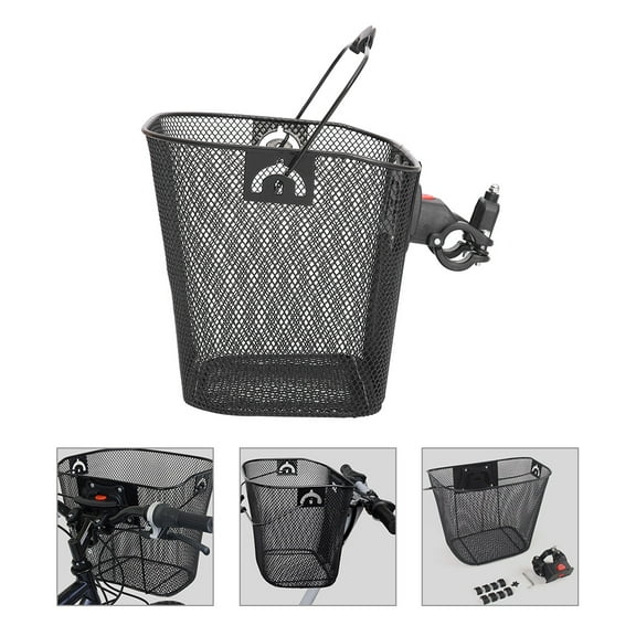 LEXSOMEO Bike Front Basket Large Capacity Bike Basket Metal Basket Bike Vegetable Basket Bike Handlebar Accessory