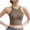 Khaki, variant on Leesechin Women Ribbed Fitness Crop Tops with Built in Bra Yoga Tank Top Tight Fit