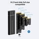 thumbnail image 2 of Adaptador de Carcasa SSD SATA M.2 NVMe Sin Herramientas USB 3.2 Gen2 20 Gbps NVMe Externo A USB SATA M-Key / B+M Key Negro, 2 of 5
