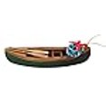 thumbnail image 3 of Wooden Painted Canoe Hanging Christmas Tree Ornament, 5 1/4 Inch, 3 of 4