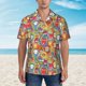 thumbnail image 2 of Fotbe Boho Cute Owls Camisa Hawaiana para Hombre Unisex – Camisa Casual de Verano con Botones de Manga Corta de Algodón y Lino,X-Large, 2 of 7
