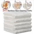 thumbnail image 5 of Paño de limpieza grueso de fibra de bambú natural, estropajo, paño de cocina, no graso, trapos de baño y paño de cocina fáciles de limpiar, 5 of 5