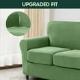 thumbnail image 4 of CHUN YI Sofa Cover with Separate Cushion Slipcover Stretch Checks (XL Sofa, Light Green), 4 of 7
