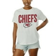 thumbnail image 4 of Women's Gameday Couture White Kansas City Chiefs Oversized Keep It Up T-Shirt, 4 of 5