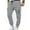 652#Gray, variant on Cargo Joggers for Men High Waisted Scrub Joggers Draswstring Elastic Waist Stretchy Scrub Pants with Zip Pockets Beige M