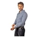 thumbnail image 4 of Camisa Hombre Casual Slim Fit Mini Cuadros Negros, Blancos, 4 of 7