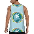 thumbnail image 3 of Easygdp Dreaming Travel Men's Tank Top, Sleeveless Muscle T Shirts, Breathable, Quick-Dry, Loose for Gym, Running, Fitness - 4X-Large, 3 of 9
