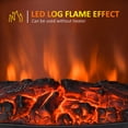 thumbnail image 4 of HOMCOM Freestanding Electric Fireplace, Adjustable Realistic Flame Effect, 4 of 10