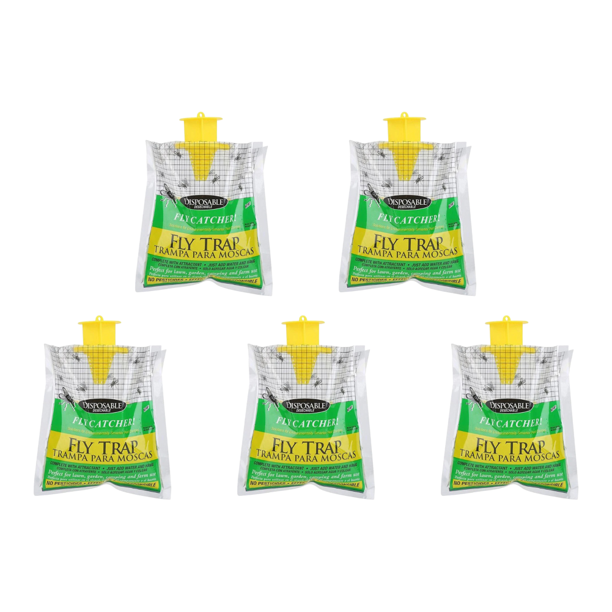 Trampa para Moscas Desechable Exteriores Control Plagas Colgantes () Verde