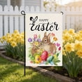 thumbnail image 2 of Rijanmt Double-Sided Easter Bunny Yard Flag Welcome Banner,12*18" Waterproof Double-Stitched Garden Flag,Happy Bunny Yard Flags For Outside Home Decor,Welcome Banners For Porch Lawn Patio Garden,C, 2 of 7