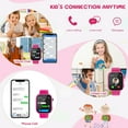 thumbnail image 2 of CJC 4G Smartwatch, Kids Watch for Kids with SIM Card, 47 Exciting Games, Two-Way Calling Feature, SOS Emergency Call Button Ideal for Kids Aged 3-12, Children’s Cell Phone Alternative (Rose Red), 2 of 7