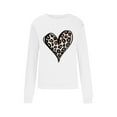 thumbnail image 6 of Love Like Jesus Sweatshirts for Women Valentines Sweatshirt Leopard Letter Long Sleeve Pullover Top, 6 of 8
