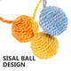 thumbnail image 5 of KAKOWELY Pelota de sisal colgante para gatos, juguete interactivo para interiores, pelota rascadora para gatos, 5 of 5