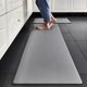 thumbnail image 2 of Alfombra de cocina, alfombra resistente al aceite, antideslizante, impermeable, para el hogar, el baño, la oficina, color gris ágata, 45 x 75 cm + 45 x 120 cm, 2 of 6