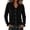Black, variant on Button Down Sweater Shirts Women Winter Fashion Ruffled Trim Knit Sweater V Neck Button Down Winter Sweaters Outerwear Coats