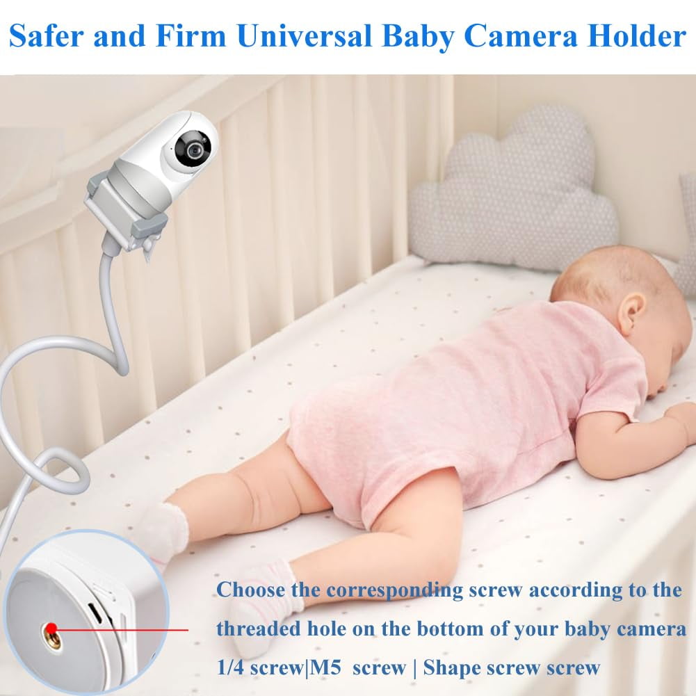 Baby Camera Monitor Mount Flexible Holder Stand Compatible with , HB6550/HB65/HB66/HB6560/,,,,, Cameras and with 1/4" Baby Cameras Stand