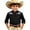 Black, variant on Gunia Boys Western Cowboy Shirts Children Fashion Chest Print Casual Large Sized Long Sleeved Collar Shirt Boys T-Shirts Grey 10-11 Years