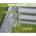 thumbnail image 3 of Domi Galvanized Raised Garden Bed ,Large Metal Planter Box for Growing Vegetables, Fruits, and Flowers Outdoors, Silver Design, 6x3x1ft, 3 of 6
