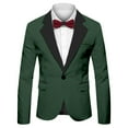 thumbnail image 4 of oqasdz Suit Jacket for Men Tailored Collar Slim Fit Comfortable for Business Party Wedding Evening Casual Stylish Coat Top,Size L, 4 of 6