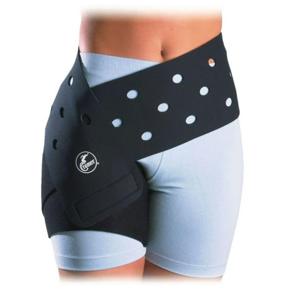 Cramer Soutien de la Hanche pour Tension de l'Aine, Entorse de l'Aine, Remplacement de la Hanche, Blessures Sportives et de la Hanche, Soulagement de la Douleur du Nerf Sciatique, Compresseur en Néoprène Ajustable