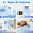 thumbnail image 6 of Sotoplay 8500 BTU Portable Air Conditioners,4 In1 Air Conditioner with Remote Control,Portable AC Cooling Range up to 3650 Sq.ft with 24-Hour Timer, Windows Kit,Brush,White, 6 of 9