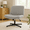 Fabric-Gray, variant on Casabay Criss Cross Legged Armless Desk Chair, Ergonomic Swivel PU Leather Seat, Height Adjustable No Wheels Task Chair for Home Office Study Vanity, Black